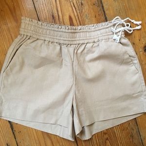 J. Crew Shorts Linen Beige w. Nautical Side Ties